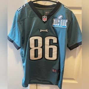 Philadelphia Eagles Zach Ertz Women’s (S) On-Field Super Bowl 57 jersey